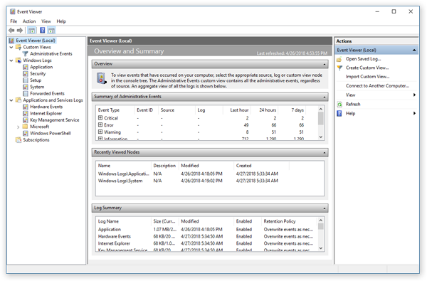 Windows Server Event Viewer (Olay Görüntüleyicisi) ile Beklenmeyen Kapanma Hatası Log Tespiti
