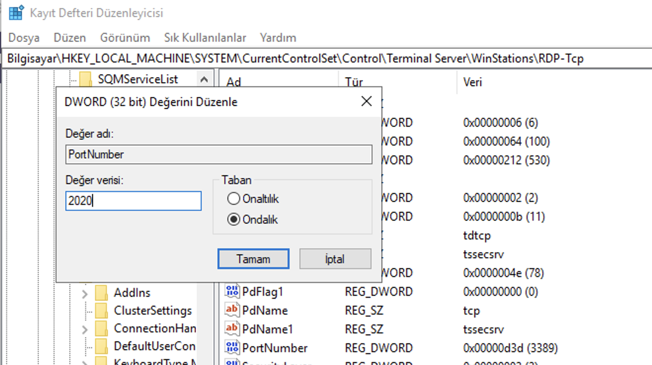 Febzen Regedit PortNumber